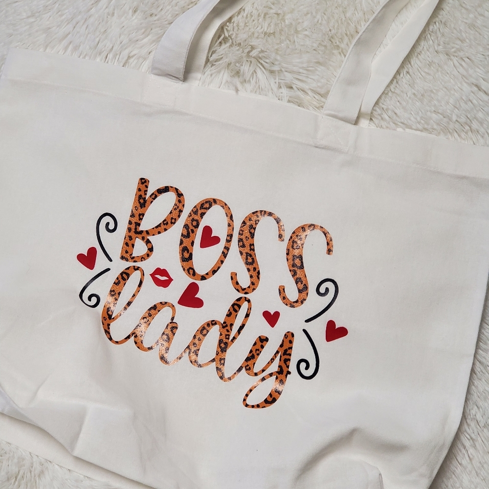 Boss Lady Cheetah Print Lunch Beach Tote Bag